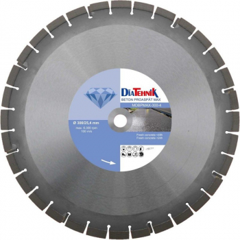 Disc diamantat 350x25.4 mm DiaTehnik Beton Proaspat pentru beton proaspat 24h
