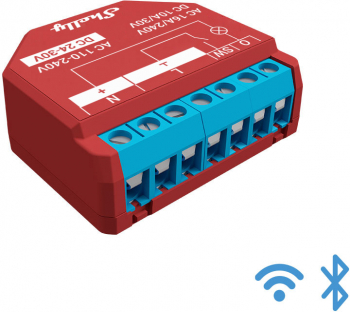 Releu inteligent Shelly Plus 1PM - 1canal cu contor de energie WiFi control aplicatie compatibil Amazon Alexa Google Assistant si Home 