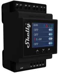 Shelly Pro 4PM comutator inteligent cu 4 canale WiFi LAN sina DIN contor de putere control aplicatie compatibil Amazon Alexa Google 