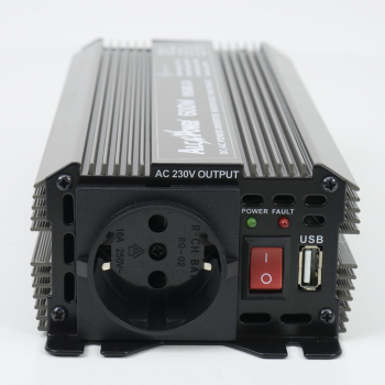 Invertor de tensiune AlcaPower by President 600W 24V-230V sinusoida modificata port USB 