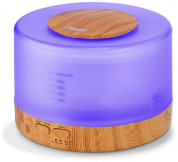 Difuzor aromaterapie cu ultrasunete bluetooth muzica lumina LED 7 culori V-Rising VR-WX30B 500 ml lemn deschis 