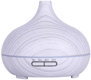 Difuzor aromaterapie cu ultrasunete bluetooth muzica si lumina LED 7 culori V-Rising VR-N10B 550 ml lemn alb 