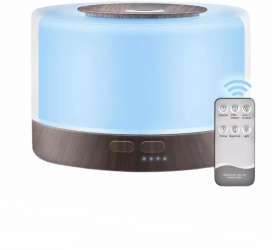 Difuzor aromaterapie cu ultrasunete telecomanda bluetooth muzica lumina LED 7 culori V-Rising VR-WX30S 500 ml wenge 