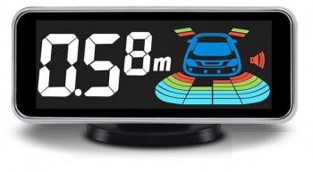 Senzori parcare fata spate cu temporizare cu 8 senzori si display LCD Rosu 