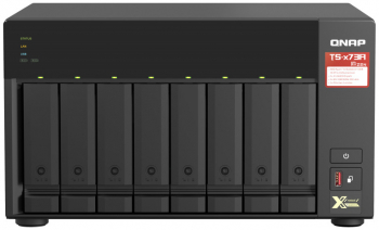 NAS Qnap TS-873A-8G AMD V1500B 4-core 8GB DDR4, 8-Bay SATA, 2 x M.2 NVMe, 2 x RJ-45 2.5GbE 