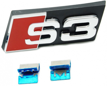 Emblema S3 grila fata Audi prindere cu cleme 