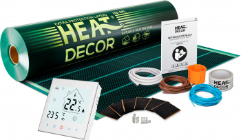 Kit incalzire pardoseala pentru parchet cu Film Carbon EPL 140 W / mp pentru 3 mp cu termostat programabil WI-Fi control 