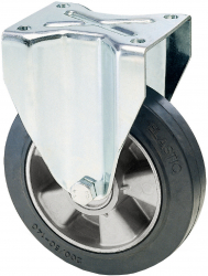 Roata fixa AVO cu janta aluminiu + bandaj cauciuc plin 160 mm 300 kg 