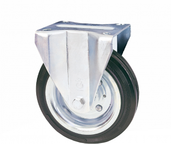 Roata fixa din cauciuc plin cu placa 125 mm 100 kg 