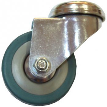 Roata pivotanta din cauciuc siliconic cu alezaj 50 mm 40 kg 
