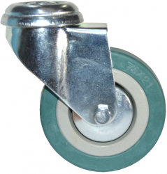 Roata pivotanta din cauciuc siliconic cu alezaj 75 mm 60 kg 