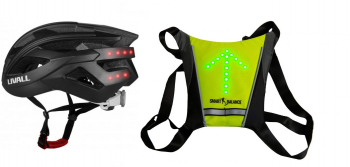 Safety Pack Smart Balance Vesta de semnalizare reflectorizanta telecomanda Casca de protectie Livall BH60SE Lumini cu LED Wifi 