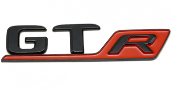 Emblema GTR spate portbagaj Mercedes negru cu rosu 