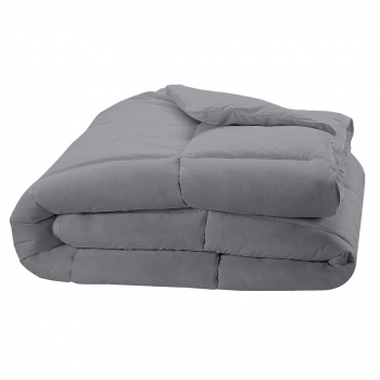 Pilota matlasata cu umplutura microfibra si invelis din bumbac ranforce pentru iarna 400 g/mp Gri 140x210 cm 
