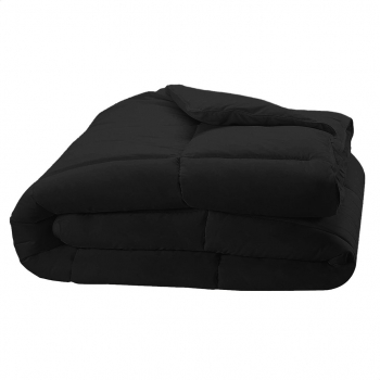 Pilota matlasata cu umplutura microfibra si invelis din bumbac ranforce pentru iarna 400 g/mp Negru 210x230 cm
