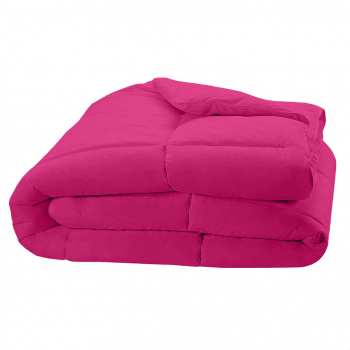 Pilota matlasata umpluta cu lana 400 g/mp pentru iarna bumbac ranforce Fucsia 180x210 cm 