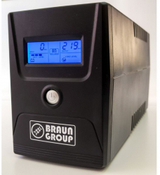 UPS BRAUN GROUP cu o plaja larga de tensiune de intrare 110/120Vac sau 220/230/240Vac putere 650VA 