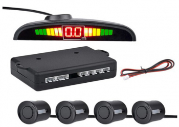 Set senzori parcare cu display LED Negru 