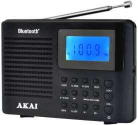 Radio cu ceas Akai APR-400 cu baterii 3x AAA Bluetooth 