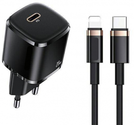 Set incarcator PD 20W + cablu de date USB-C - Lightning 1.2 m Negru KOF-BBL5912 