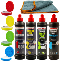 Set menzerna 4 pasi pasta si bureti de polisat laveta Menzerna4 PP-11367