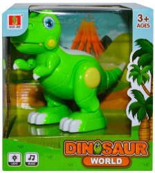Dinozaur cu lumini si sunete verde 
