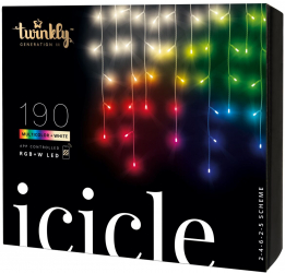 Instalatie Twinkly Icicle cu 190 de LEDuri Tip Turturi 5m RGBW