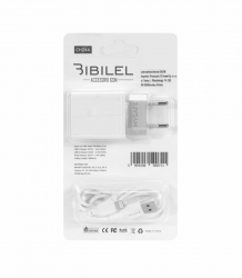 Set Incarcator 2.4A si cablu USB la Lightning Bibilel Alb MON-BBL6068 