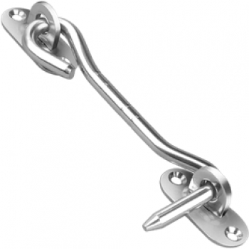 Zavor metalic pentru usi sau ferestre cu carlig si 4 suruburi incluse 10.5 x 3.5 cm Argintiu JMB-BBL6055 