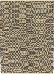 Covor Chindi tesut manual negru 160 x 230 cm bumbac si piele 