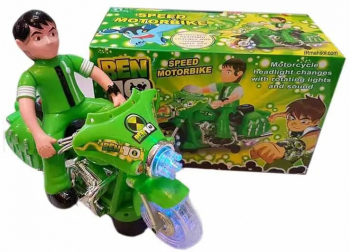 Motocicleta Ben 10 speed motorbike leduri si sunete 23 cm 3 ani+ 