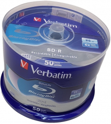 BD-R Verbatim 43838 25Gb SL 6X Cake Box 50 buc/set