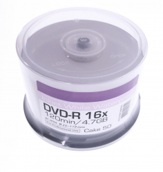 DVD-R Traxdata 4.7 GB 16X 120 min Alb Printabil Cake 50 buc 907CK50IWGPRO 