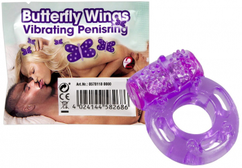 Inel Vibrator de penis cu Baterii Butterfly Mov