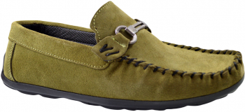 Mocasini Barbatesti Verzi din Piele intoarsa Naturala Slip-on 41 