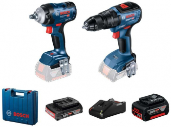 Set 2 masini cu acumulator Bosch GDS 18V-400 si GSB 18V-50 