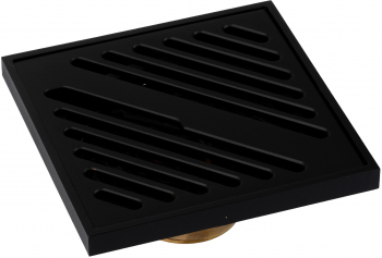 Sifon pardoseala 10 and times 10 cm iesire pe 40 mm negru mat 