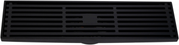 Sifon pardoseala negru mat 30 X 8 cm iesiere pe 40 mm antimiros 
