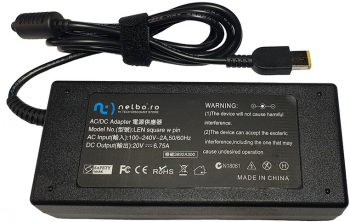 Incarcator laptop compatibil Lenovo 135W 20V 6.75A tip mufa dreptunghi cu pin 