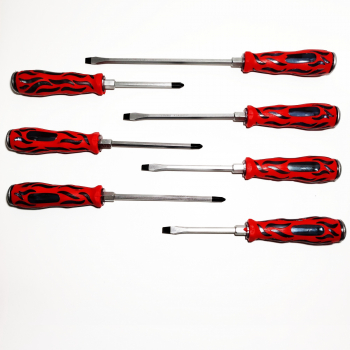 Set 7 surubelnite mecanice crom-vanadium cu varf magnetic drepte si in cruce