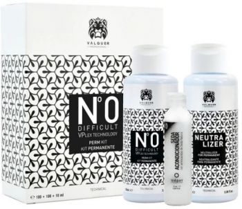Kit solutie permanenta nr. 0 pentru par dificil 100+100+10 ml Valquer