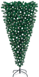 Set pom Craciun artificial inversat LED-uri and globuri 240 cm 