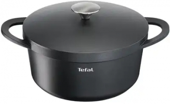 Oala cu capac Tefal Trattoria aluminiu inductie 4.5L 24 cm Negru