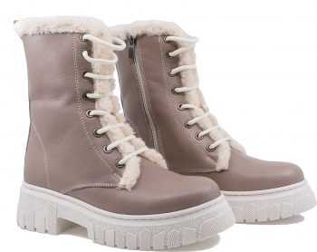 Ghete dama Caspian Cas-MF-07 casual piele naturala grej 37 