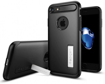 Husa Apple iPhone 7 Originala SPIGEN Slim Armor Case Negru 