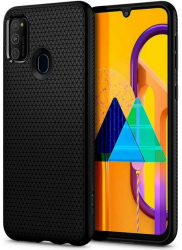 Husa Spigen Liquid Air pentru Samsung Galaxy M21 Anti amprenta Negru 