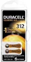Baterii Duracell pentru aparat auditiv HA ZA312 6 buc 