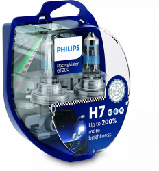 Set 2 becuri auto Philips H7 Racing Vision GT200 +200 12V 55W