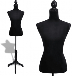 vidaXL Bust pentru dame negru manechin croitorie 