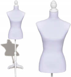 vidaXL Manechin bust pentru dame alb 